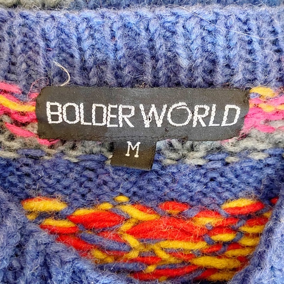❌SOLD❌ Bolder World | Women's Colorful Chunky Knit Cardigan Sweater | Size: M - Picture 4 of 8